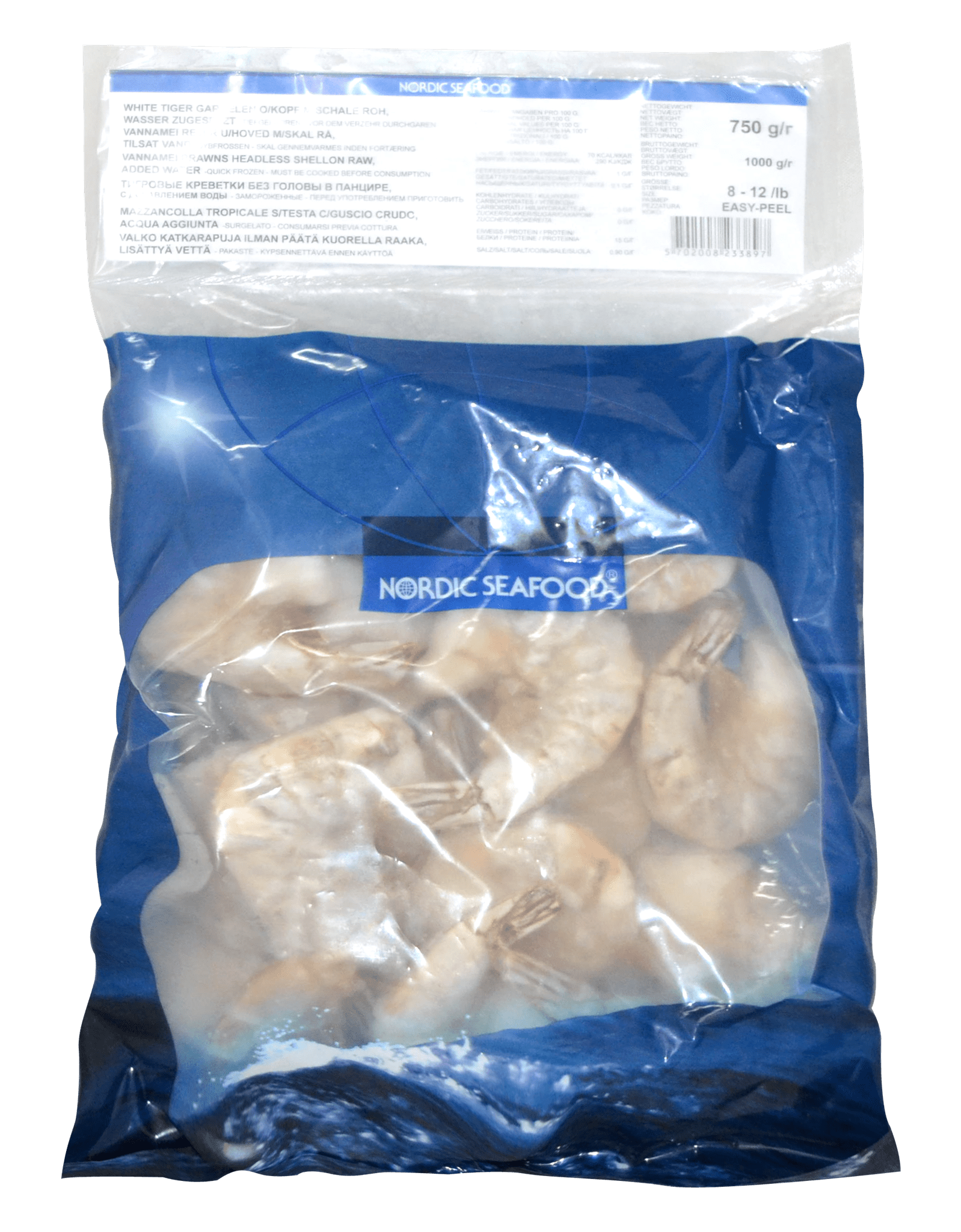 Bild von Gambas 8/12 ohne Kopf und Ohne Schale 1 Kg 